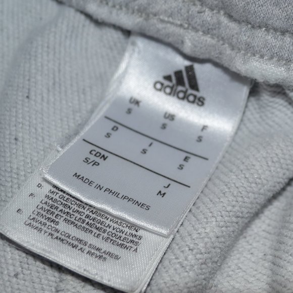 Adidas Women Essential Three Stripe Cotton Gray Jogger Sweatpants Size Small - Picture 4 of 6